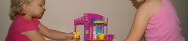Playing with Polly Pocket dolls